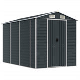 Vidaxl Garden Shed 191x300x198 cm Galvaniseret stål Antracit -farvet