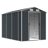 Vidaxl Garden Shed 191x300x198 cm Galvaniseret stål Antracit -farvet