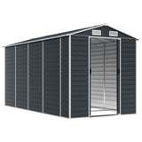 Vidaxl Garden Shed 191x385x198 cm galvanisert stål Antracitt -farget