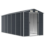 Vidaxl Garden Shed 191x470x198 cm Galvaniseret stål Antracit -farvet