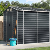 Vidaxl Garden Shed 191x470x198 cm Galvaniseret stål Antracit -farvet