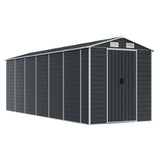 Vidaxl Garden Shed 191x555x198 cm galvaniseret stål antracit -farvet