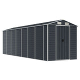 Vidaxl Garden Shed 191x640x198 cm Galvaniseret stål Antracit -farvet