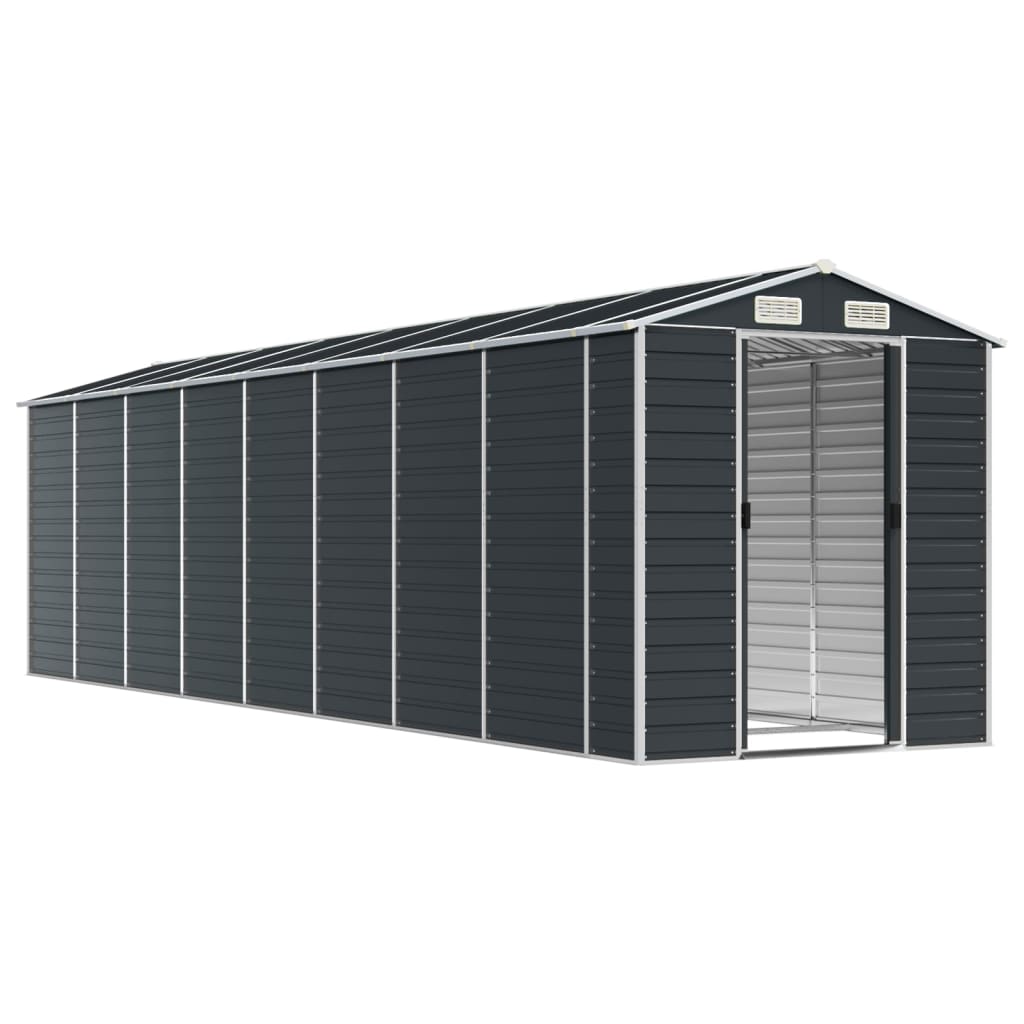 Vidaxl Garden Shed 191x725x198 cm Galvaniseret stål Antracit -farvet