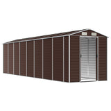 Vidaxl Garden Shed 191x725x198 cm galvaniseret stålbrun