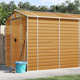 Vidaxl Garden Shed 191x470x198 cm Galvaniseret stål lysebrun