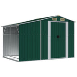 Vidaxl Garden Shed 277x192.5x179 cm galvaniseret stålgrøn