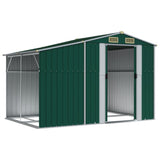 Vidaxl Garden Shed 277x192.5x179 cm galvaniseret stålgrøn