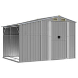 Vidaxl Garden Shed 277x192.5x179 cm galvaniseret stålgrå