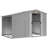 Vidaxl Garden Shed 277x192.5x179 cm galvaniseret stålgrå