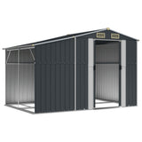 Vidaxl Garden Shed 277x192.5x179 cm Galvaniseret stål Antracitfarve