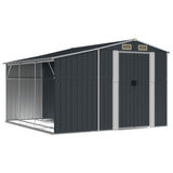 Vidaxl Garden Shed 277x279x179 cm galvaniseret stål antracit -farvet