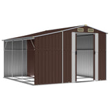 Vidaxl Garden Shed 277x279x179 cm galvaniseret stålbrun