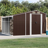 Vidaxl Garden Shed 277x279x179 cm galvaniseret stålbrun