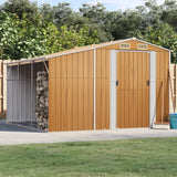 Vidaxl Garden Shed 277x279x179 cm galvaniseret stål lysebrun