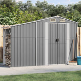 Vidaxl Garden Shed 277x93x179 cm galvaniseret stålgrå