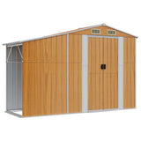 Vidaxl Garden Shed 277x93x179 cm galvaniseret stålbrun