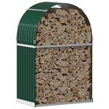 VIDAXL Firewood Storage 80x45x120 cm in acciaio zincato