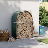 VIDAXL Firewood Storage 80x45x120 cm in acciaio zincato