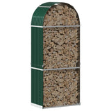 VIDAXL Firewood Storage 80x45x190 cm in acciaio zincato