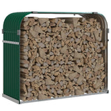 Vidaxl Firewood storage 120x45x100 cm Galvanized Steel Green