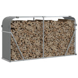 Vidaxl Firewood Storage 180x45x100 cm grigio chiaro in acciaio zincato