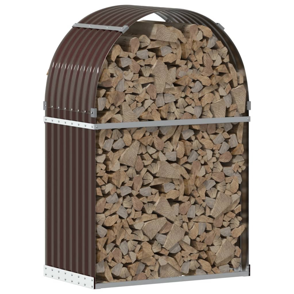 Vidaxl Firewood Storage 80x45x120 cm in acciaio zincato