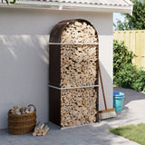 Vidaxl Firewood Storage 80x45x190 cm in acciaio zincato