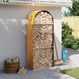 Vidaxl Firewood Storage 80x45x190 cm in acciaio zincato in acciaio chiaro