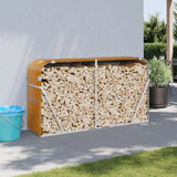 Vidaxl Firewood Storage 180x45x100 cm in acciaio zincato in acciaio chiaro