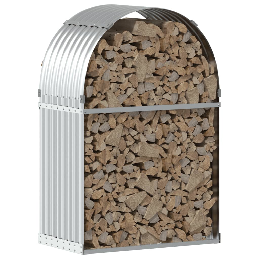 Vidaxl Firewood Storage 80x45x120 cm in acciaio zincato colorato