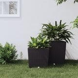 Vidaxl Planter s odnímatelným Bak Rattan Look 21 32 L pp Brown