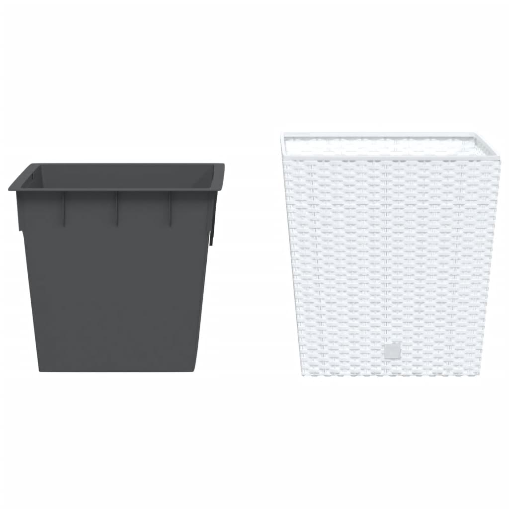 Vidaxl -planerare med avtagbar bakrattan ser 21 32 L PP White