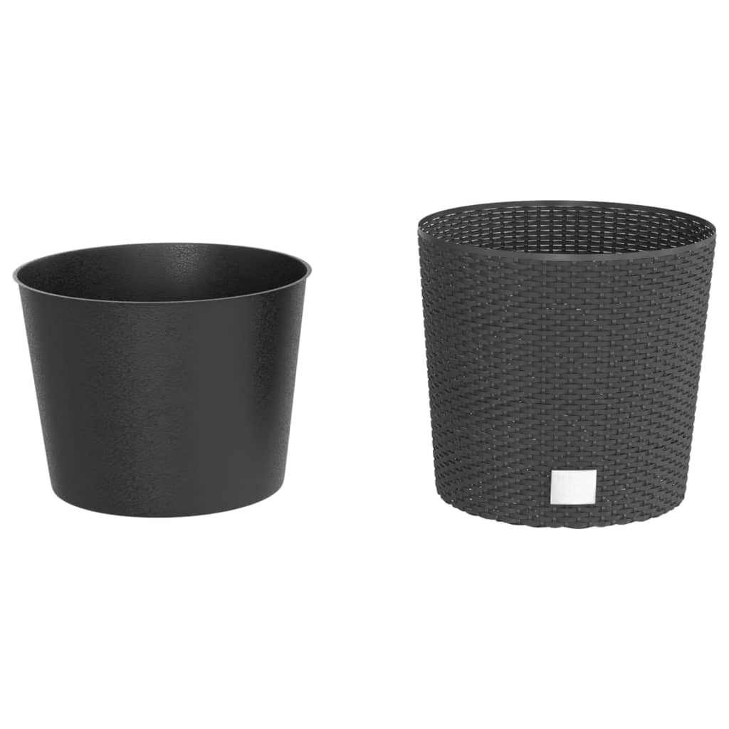 Bidaxl Planter borttagbar bakrattan Look 15 15,3 L PP Anthracite