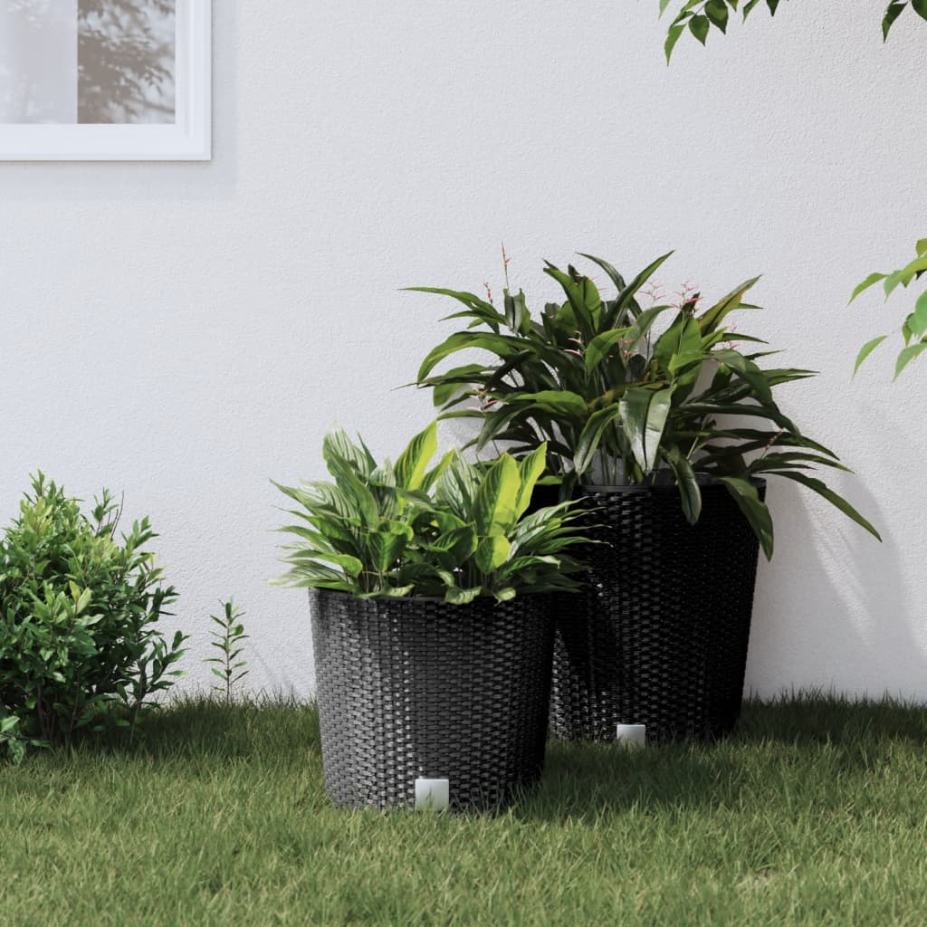 Bidaxl Planter borttagbar bakrattan Look 15 15,3 L PP Anthracite