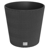 Vidaxl Planter Skvenibable Bak Rattan Look 35 37,5 l Pp antracit