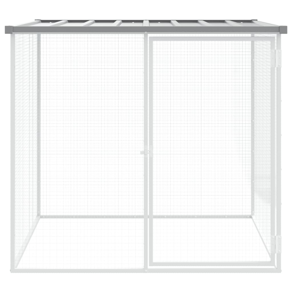 Vidaxl Chicken coop with roof 103x98x90 cm galvanized steel light gray