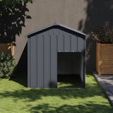 Vidaxl dog loft with roof 117x153x123 cm galvanized steel anthracite