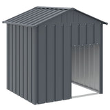 Vidaxl dog loft with roof 117x103x123 cm galvanized steel anthracite