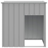 Vidaxl Dog Loft con techo 110x103x109 cm de acero galvanizado gris