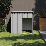 Loft per cani Vidaxl con tetto 110x103x109 cm grigio in acciaio zincato