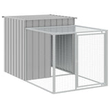 Vidaxl Chicken Coop con Run 110x201x110 cm grigio galvanizzato