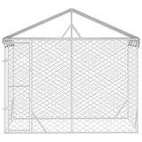 Vidaxl Dog Kennel with roof 3x1.5x2.5 m Galvanized steel silver