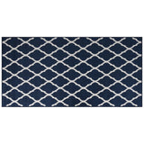 VidaXL Buitenkleed omkeerbaar 100x200 cm marineblauw en wit