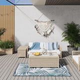 Vidaxl Outdoor rug reversible 80x150 cm aqua and white