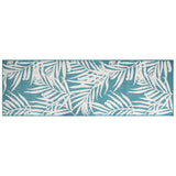 VidaXL Buitenkleed omkeerbaar 80x250 cm aqua en wit