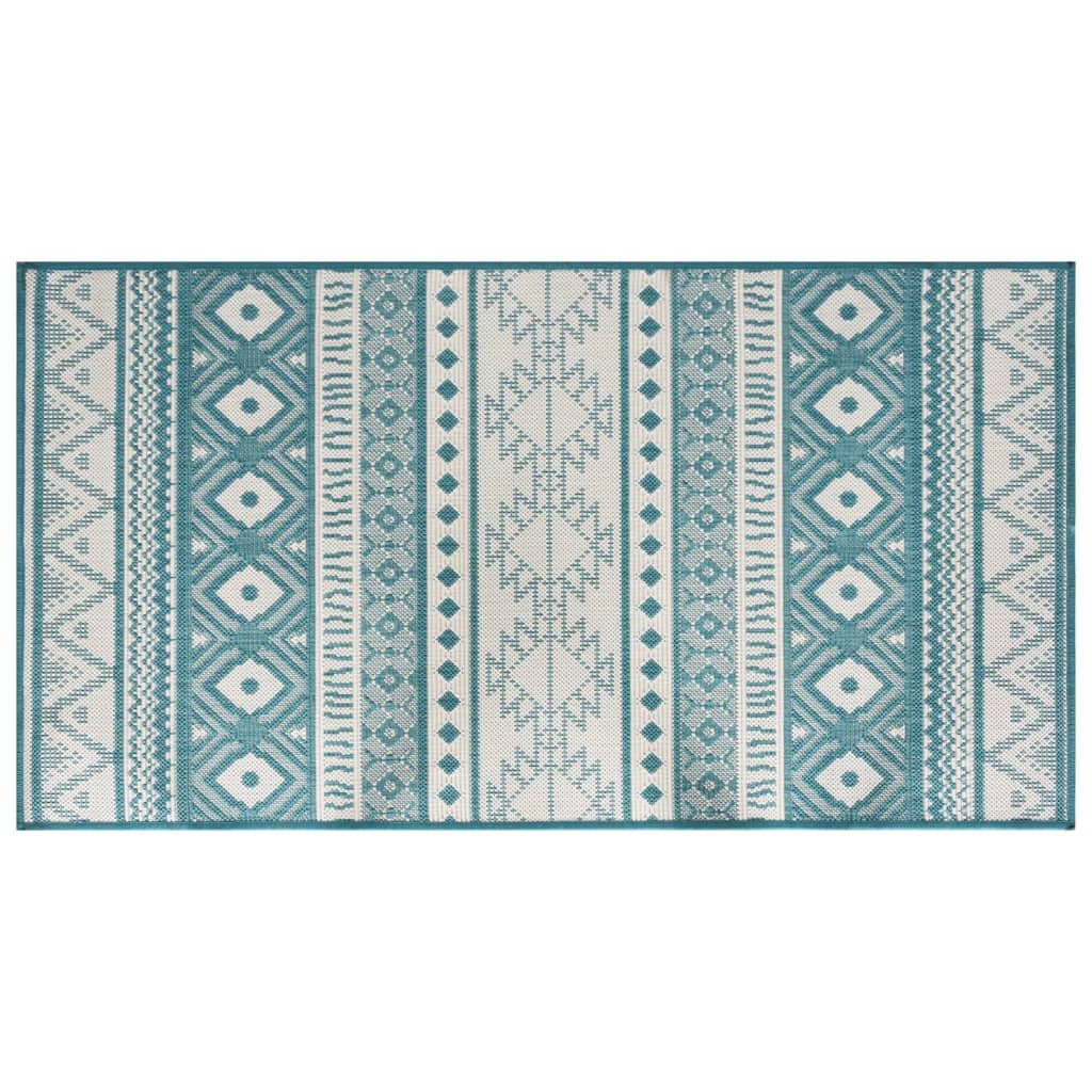 Vidaxl Outdoor Rug Reverzibilní 80x150 cm aqua a bílá