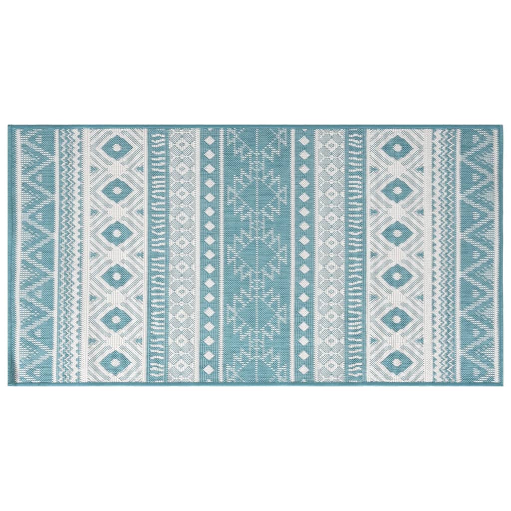 Vidaxl Outdoor Rug Reverzibilní 80x150 cm aqua a bílá