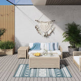 Vidaxl Outdoor Rug Reverzibilní 80x150 cm aqua a bílá