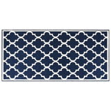 Vidaxl Outdoor Rug Reverzibilní 100x200 cm Navy Blue and White